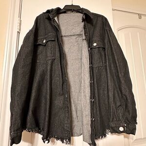 Zeagoo Charcoal Gray Shirt Jacket